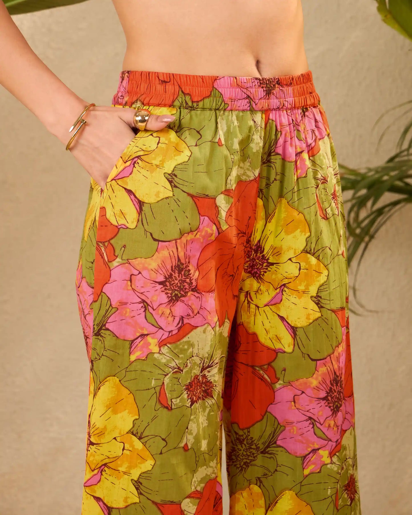 Multi-Color Floral Printed Pure Cotton Co-Ord Set