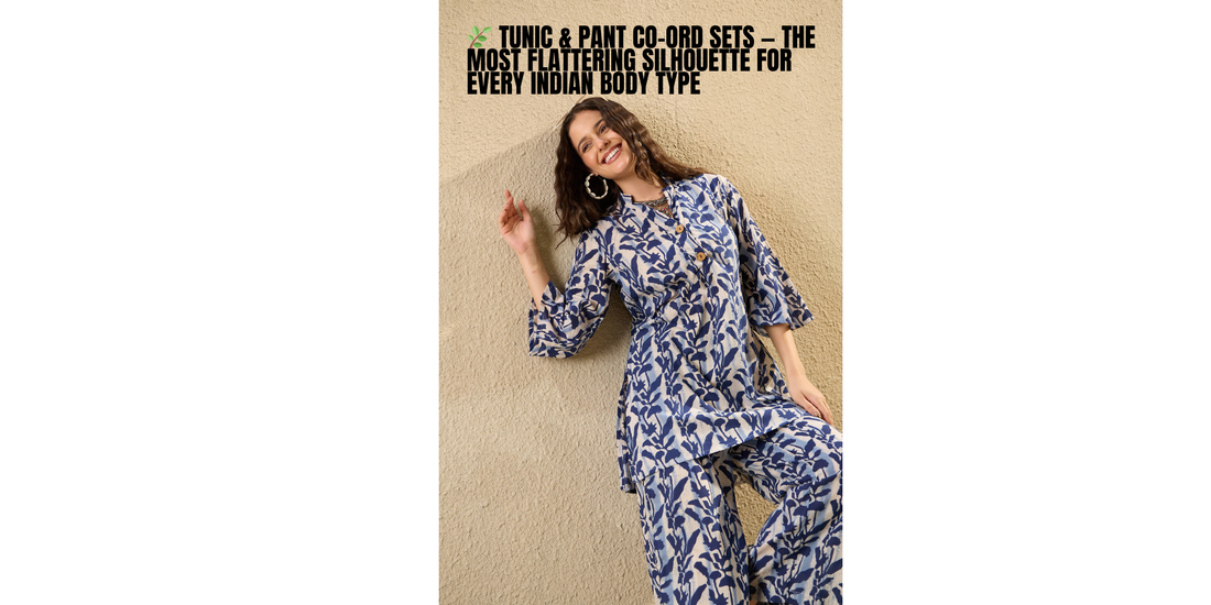 🌿 Tunic & Pant Co-Ord Sets — The Most Flattering Silhouette for Every Indian Body Type